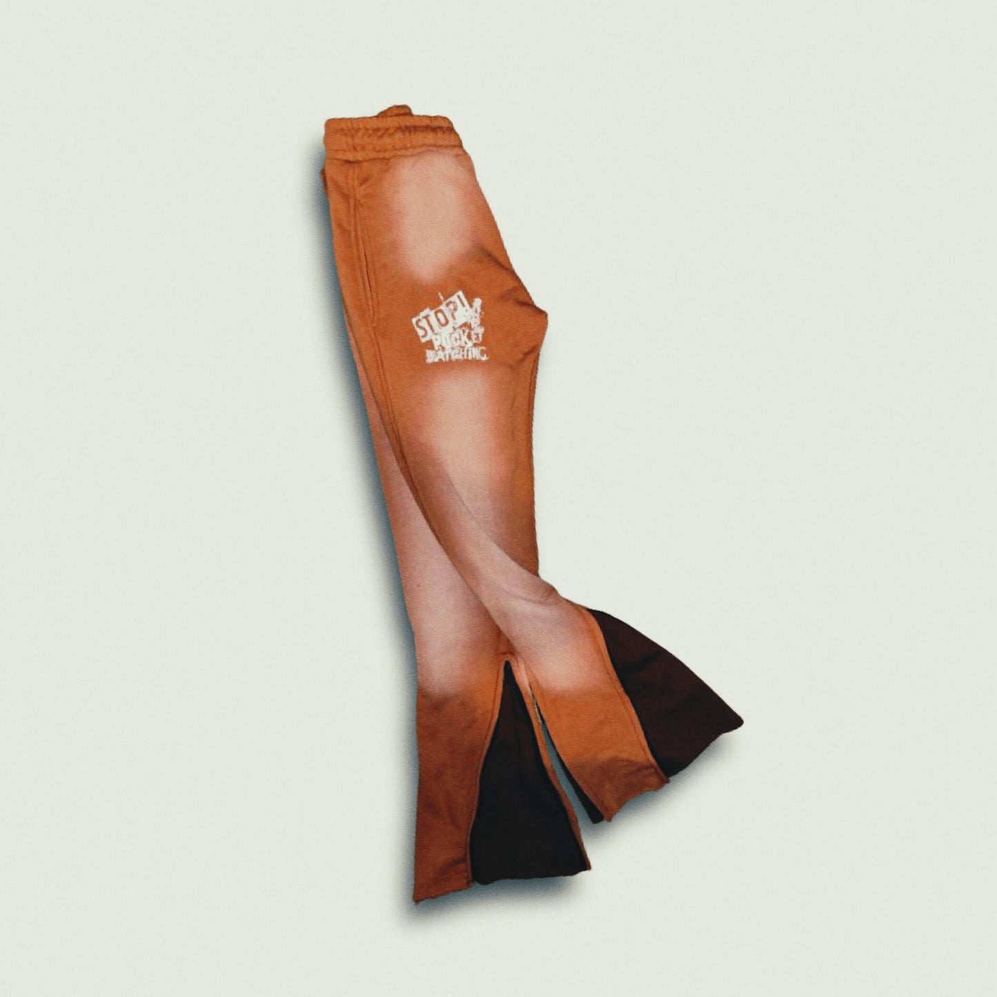 SPW brown adjustable flare sweats