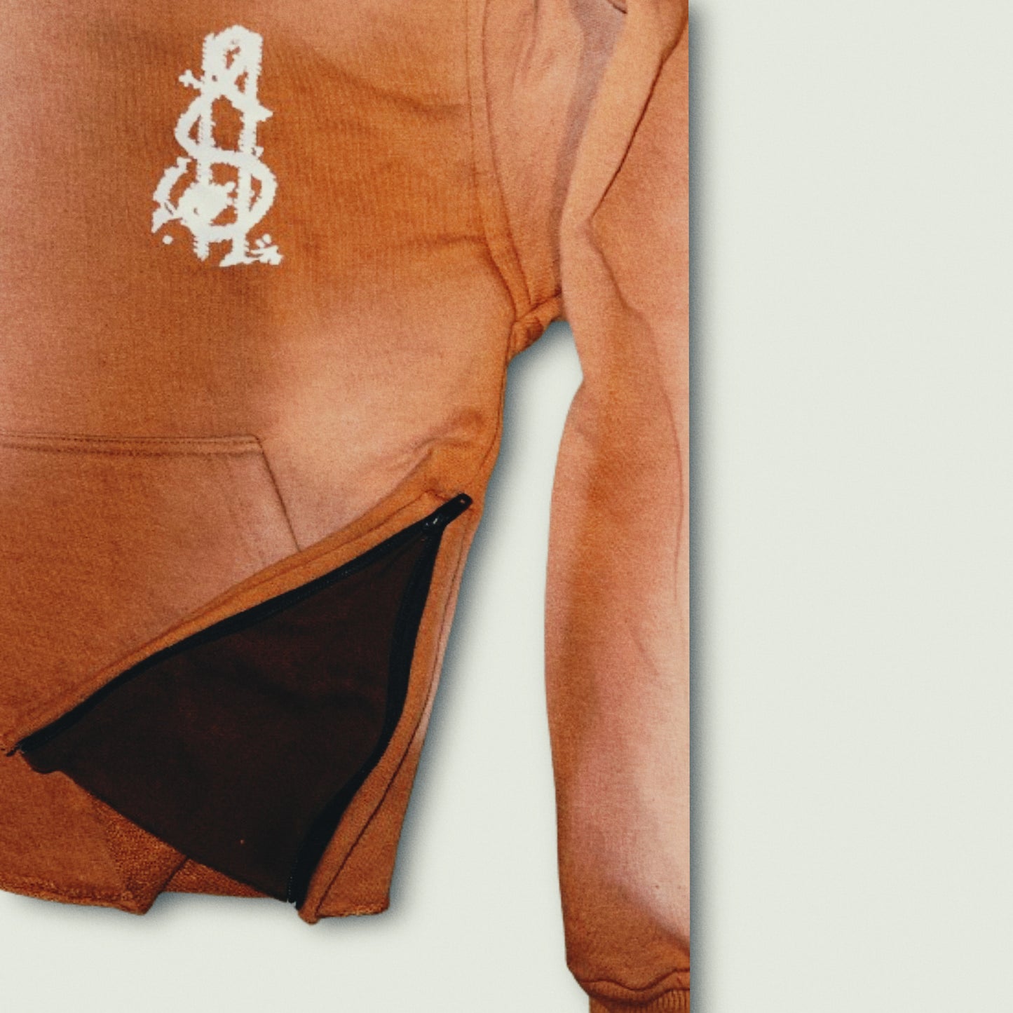 SPW brown cropped flare hoodie